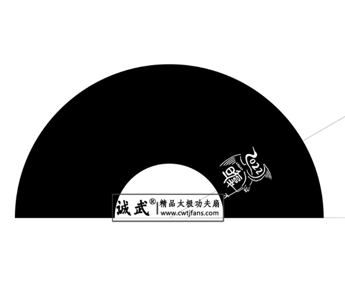 诚武太极扇定制展示-仙鹤